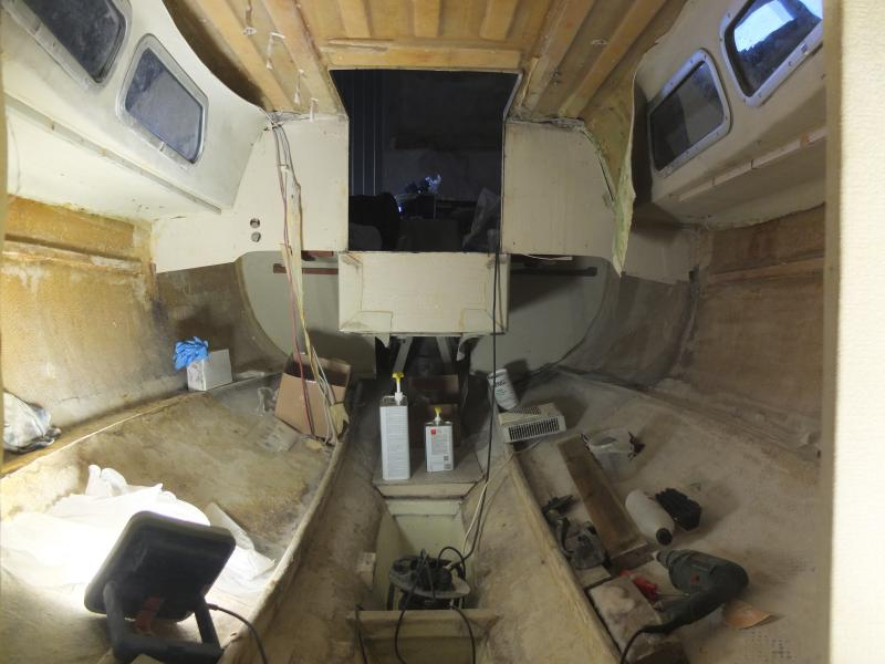 Salong efter mastbalksplastning